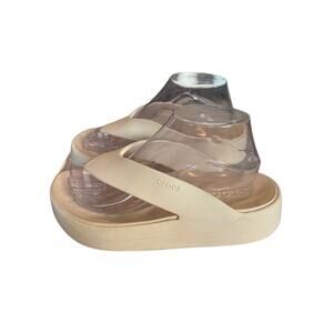 Crocs Women's Size 9W Getaway Platform‎ Flip Flops - Stucco Colorway 🐊☀️